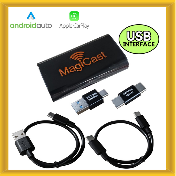 New Power Acoustik MagiCast MC-1 Wireless CarPlay / Android Auto USB Interface