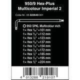 Wera 950/9 Hex-Plus Multi-color SAE Standard L-Key Set BlackLaser (9 Piece) NEW
