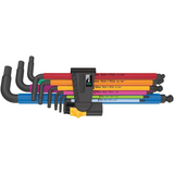 Wera 950/9 Hex-Plus Multi-color SAE Standard L-Key Set BlackLaser (9 Piece) NEW