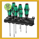 Wera Laser Etched Tip 6 Piece Set Screwdriver with Rack (05 105650 001) NEW
