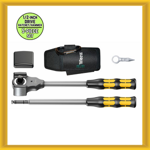 Wera KOLOSS 1/2" 5-Piece Set Drive Ratchet/Hammer (05 133862 001) NEW