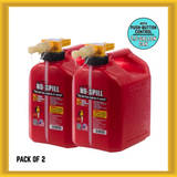No-Spill 1405 2.5-Gallon Gas Can Red with ViewStripe Stripe PACK OF 2 (RED) NEW