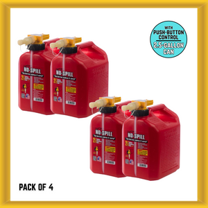 No-Spill 1405 2.5-Gallon Gas Can Red with ViewStripe Stripe PACK OF 4 (RED) NEW