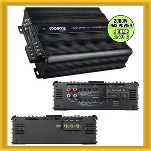 Marts MXS2000x42OHM 2000W RMS Power 4-Channel 2-Ohm Stable Class D Car Amplifier