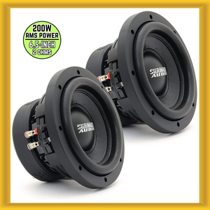 x2 Sundown Audio SA-6.5 SW D2 6.5" 200W RMS Power DVC 2-Ohm Car Subwoofer (NEW)