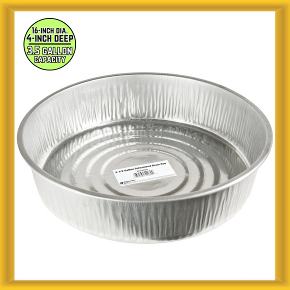 Performance Tool 3.5 Gallon Capacity Corrosion Resistant Galvanized Drain Pan