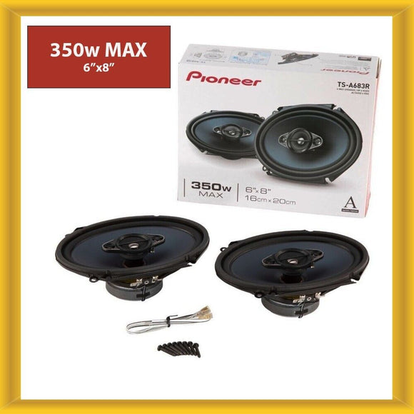 PIONEER TS-A683R 6 X 8 Inch 4 Way 350 Watt Max Power Coaxial Vehicle Car Speaker