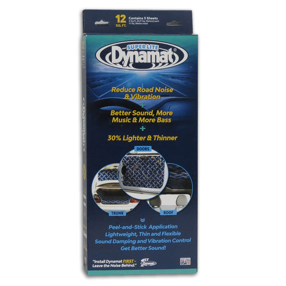 Dynamat Superlite Car Adhesive Sound Dampening Kit (3 Sheets of 4 Sq. Ft. each)