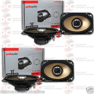 4x Polk Audio DB461 4"x 6" Car Audio Speakers