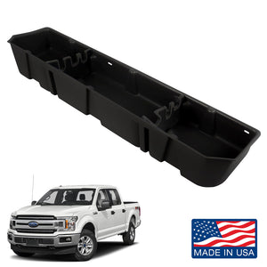 DU-HA Under Seat Storage w/ Gun Rack Fits 2015-21 Ford F150 SuperCrew - Black