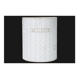 Terracotta Round Utensil Jar / Holder - Gray