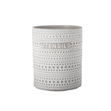 Terracotta Round Utensil Jar / Holder - Gray