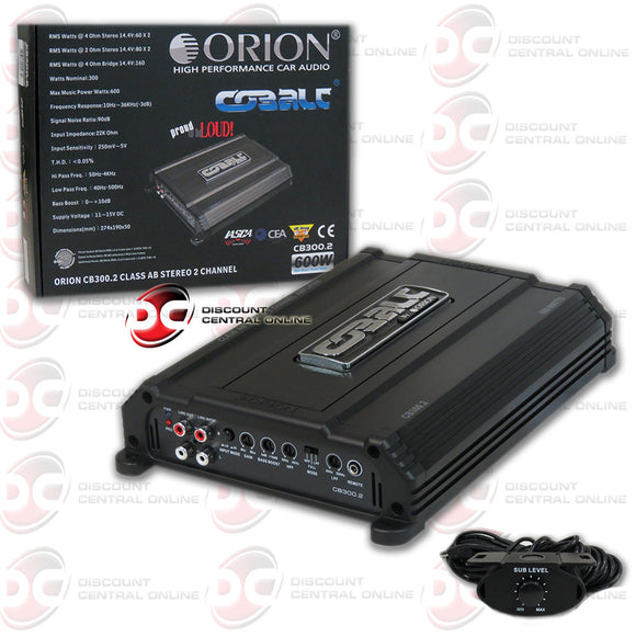 Orion CB300.2 Cobalt Series 2 Channel Amplifier