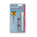 Mini Maglite Super Bright Xenon Lamp 2-Cell AA IPX4 Flashlight- Silver