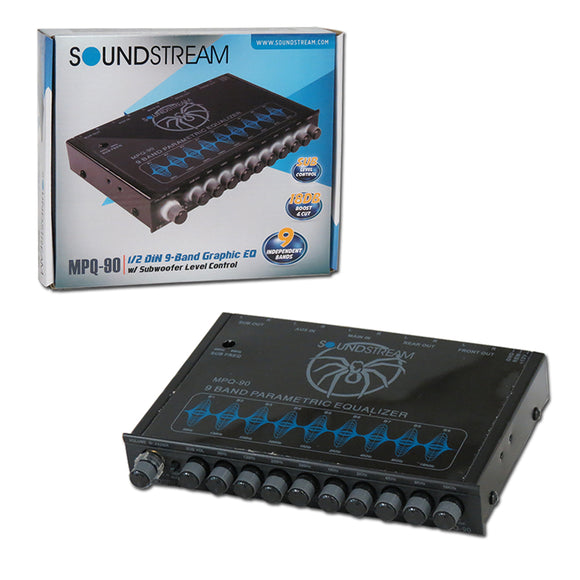 Soundstream MPQ-90 9-Band Car Equalizer w/ Subwoofer Level Control