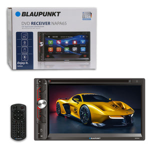 Blaupunkt NAPA65 2 DIN 6.9" Touchscreen Car Stereo DVD USB AM FM Receiver W/ Bluetooth & Remote