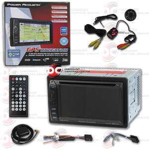 Power Acoustik PDN-621HB 6.2" Media Receiver with USB/AUX/CD/MP3/DVD/GPS/Bluetooth Capability and Rear View Camera