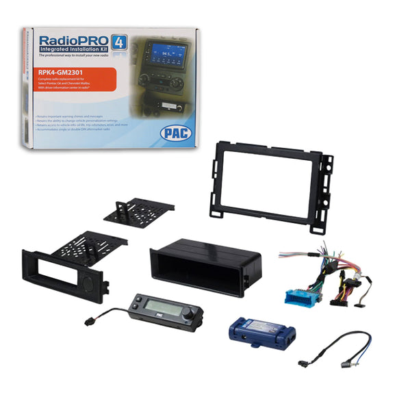 PAC RPK4-GM2301 1-DIN/2-DIN INTEGRATED INSTALL KIT FOR SELECT 2004-08 CHEVY & PONTIAC