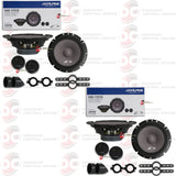 ALPINE SXE-1751S 6.5 INCH 6 1/2" 2-WAY CAR AUDIO COMPONENT SPEAKER SYSTEM (2 PAIRS)