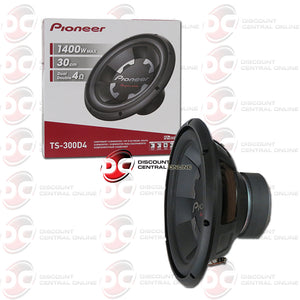 Pioneer TS-300D4 Champion Series 12" Dual 4 Ohm Car Audio Subwoofer
