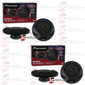 Pioneer TS-R1651S 6.5-inch Car Audio 3-way Coaxial Speakers (2 Pairs)
